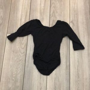 Leotard Black with 3/4 length sleeves